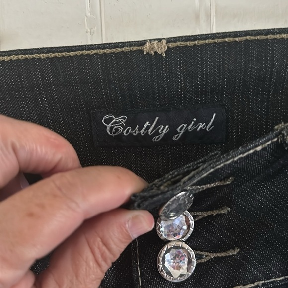 New! Costly Girl Embellished Blue Jeans sz 5 - Picture 6 of 12